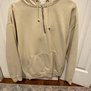 GAP Men's Zip-Up Cream Sweater